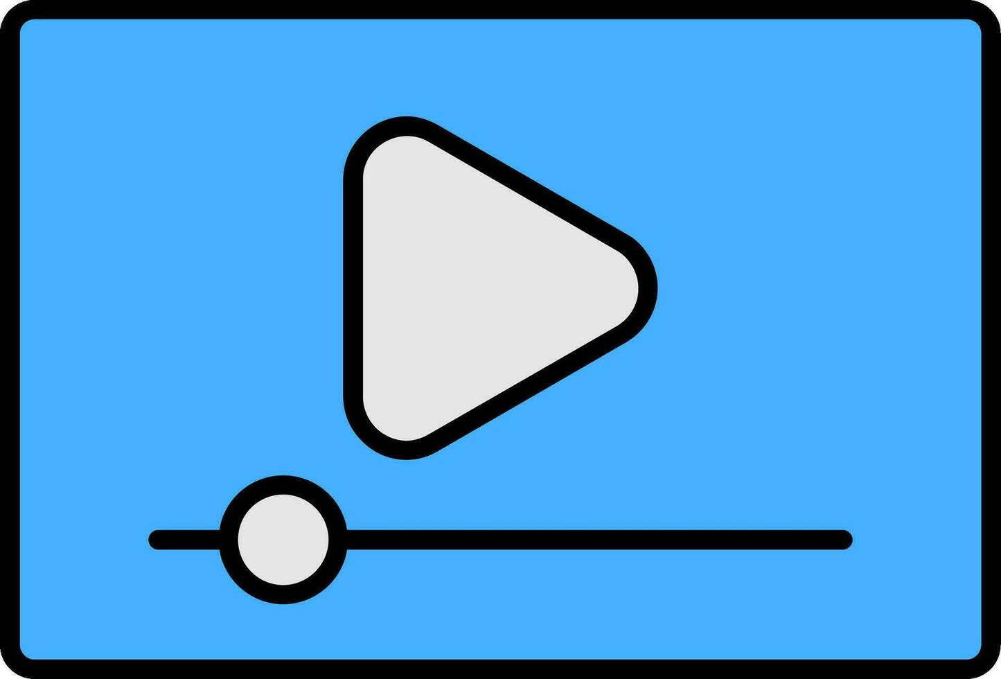 Video Line Filled Icon vector