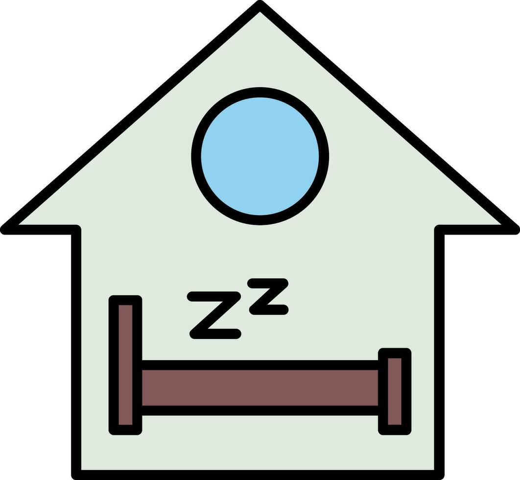 dormir línea lleno icono vector