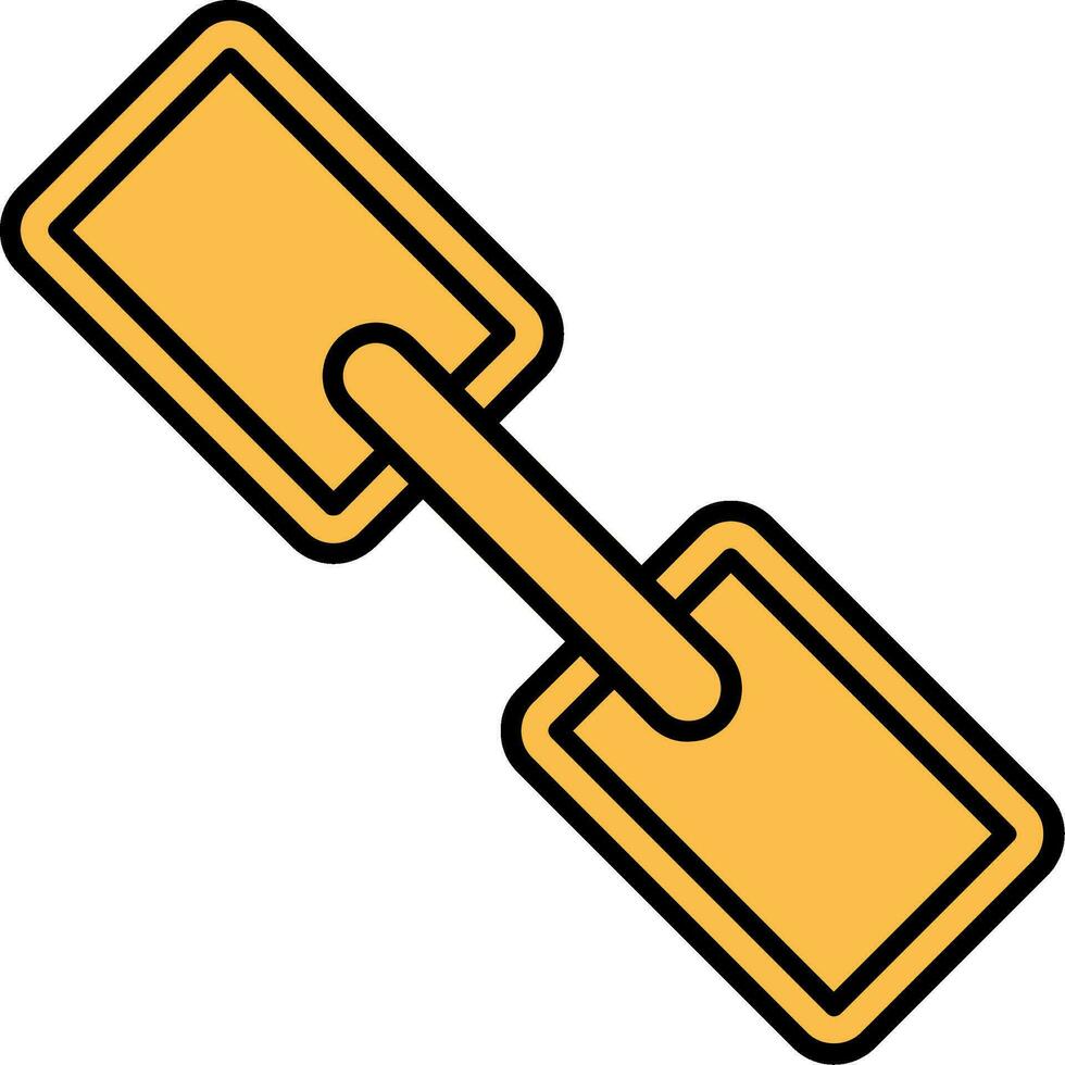 Link Line Filled Icon vector
