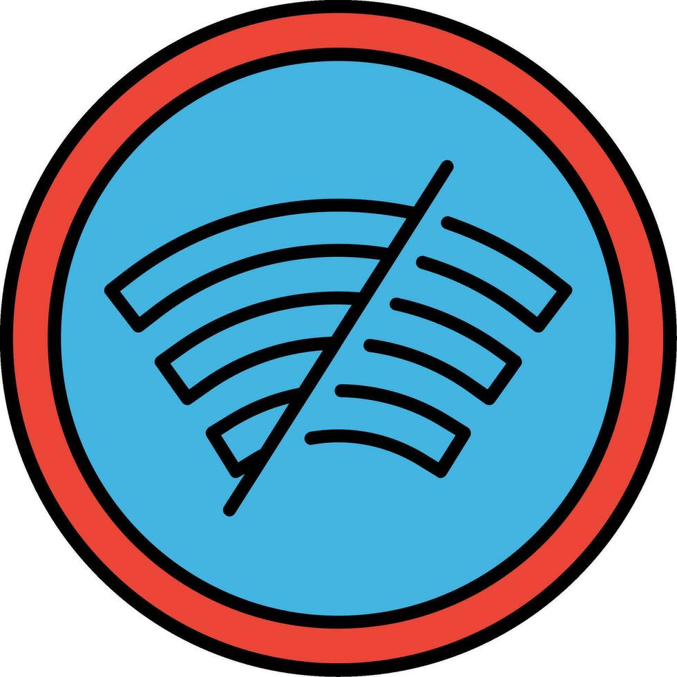 Disconnected Line Filled Icon vector