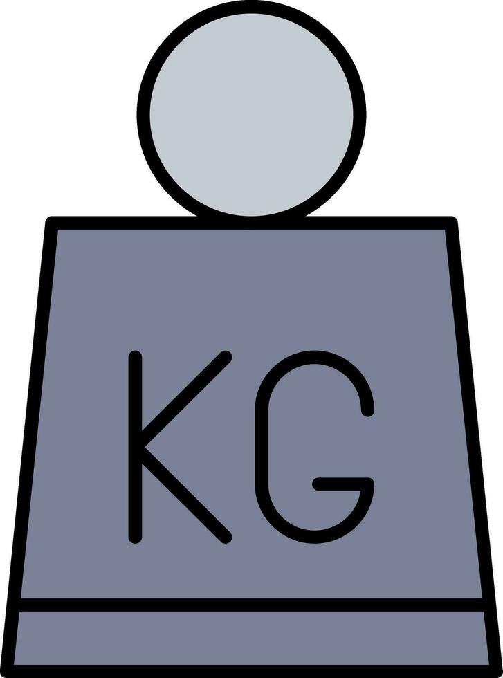 Weight Line Filled Icon vector
