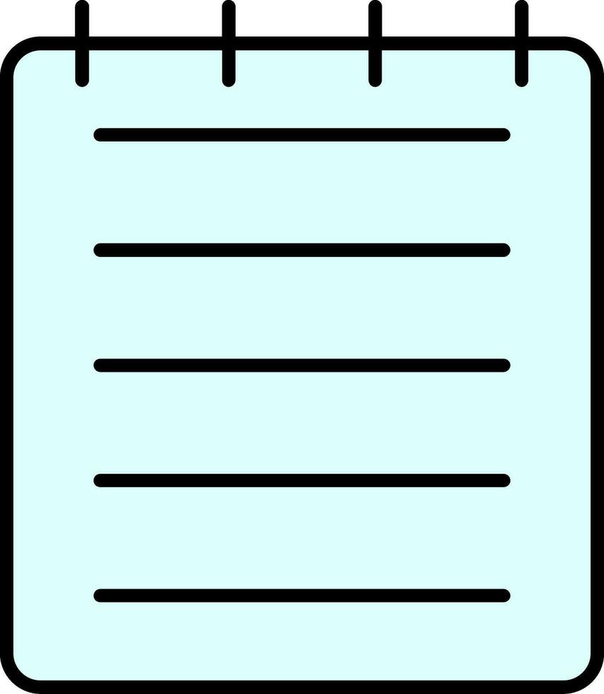 Note Line Filled Icon vector