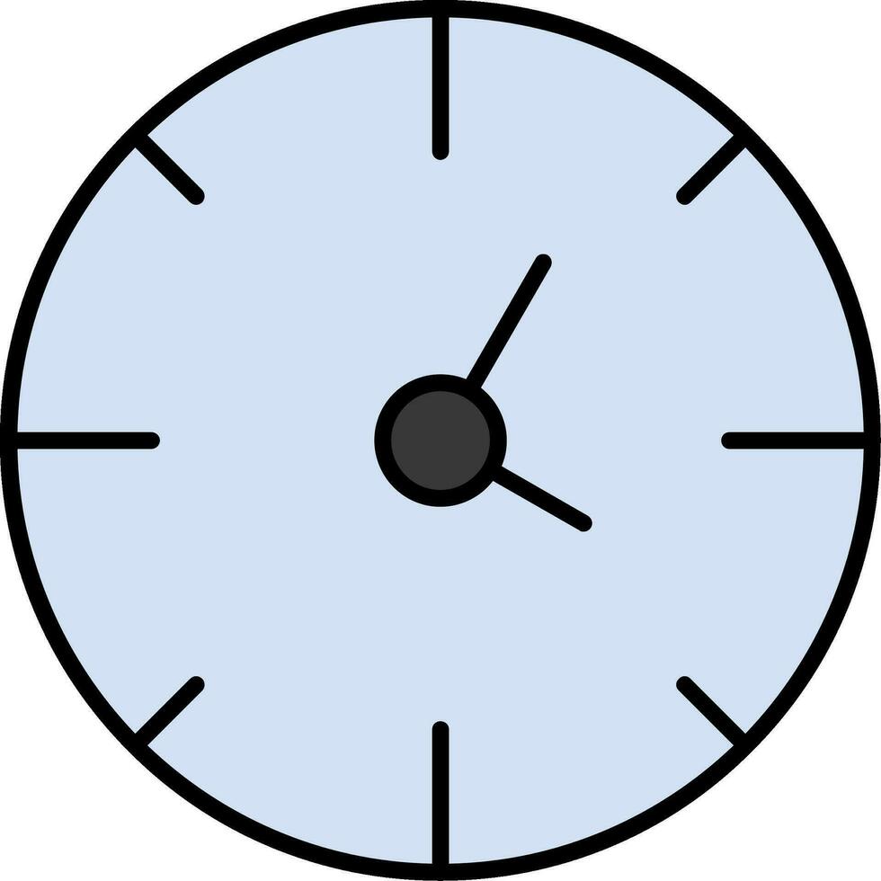Clock Line Filled Icon vector
