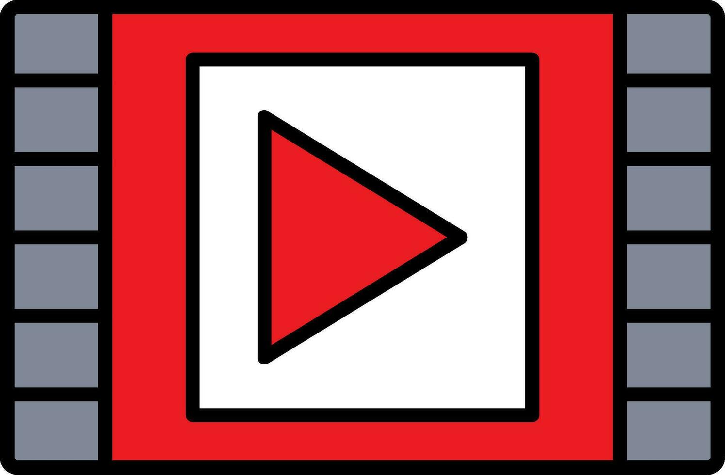 Video Line Filled Icon vector