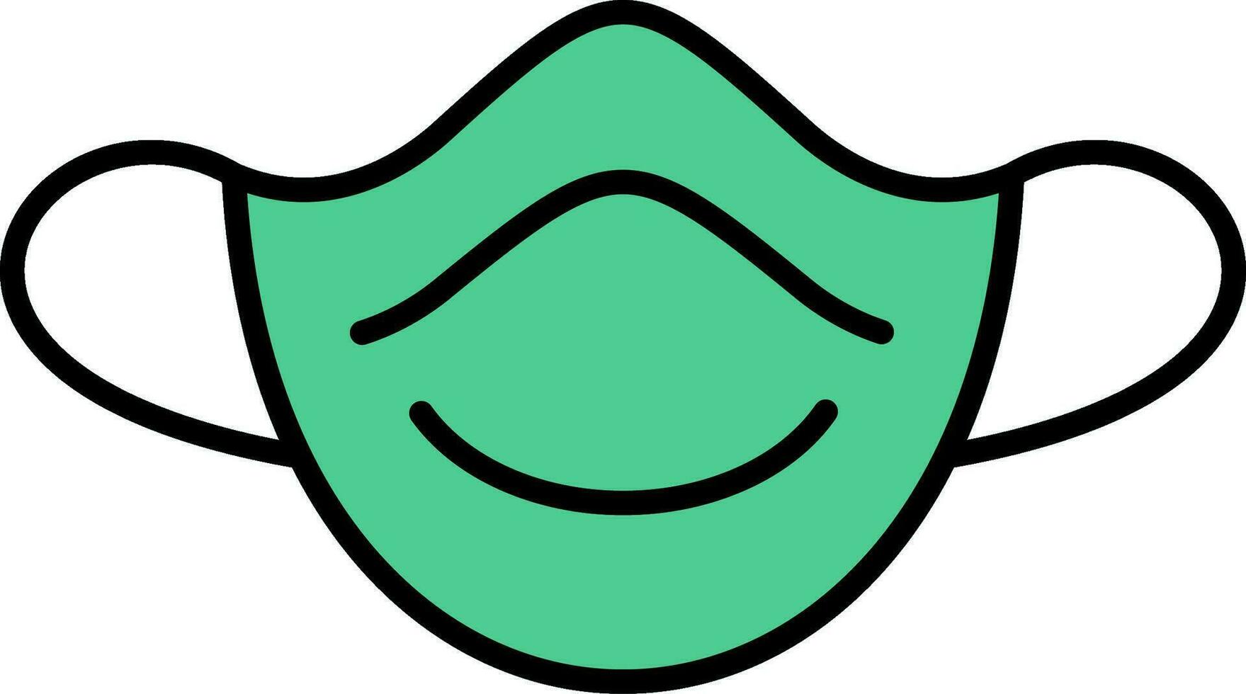 Dust Mask Line Filled Icon vector