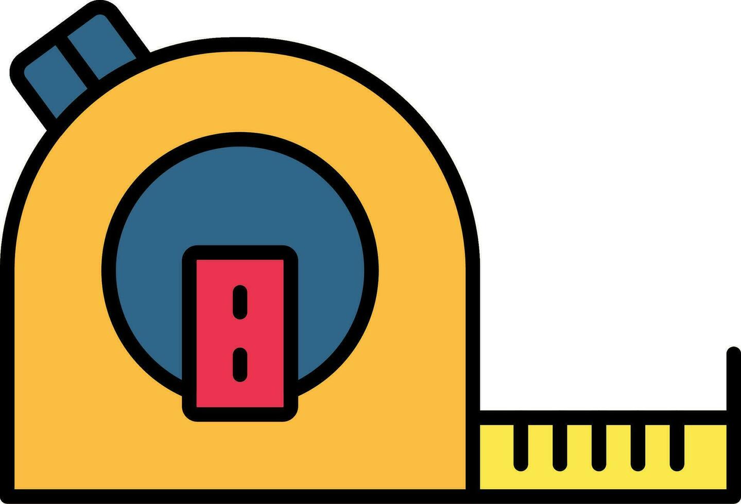 Tape Measure Line Filled Icon vector