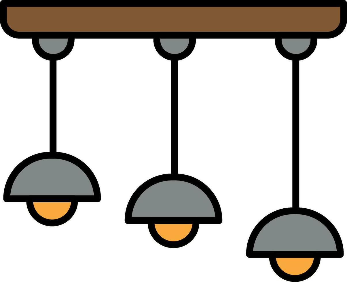 Ceiling Line Filled Icon vector