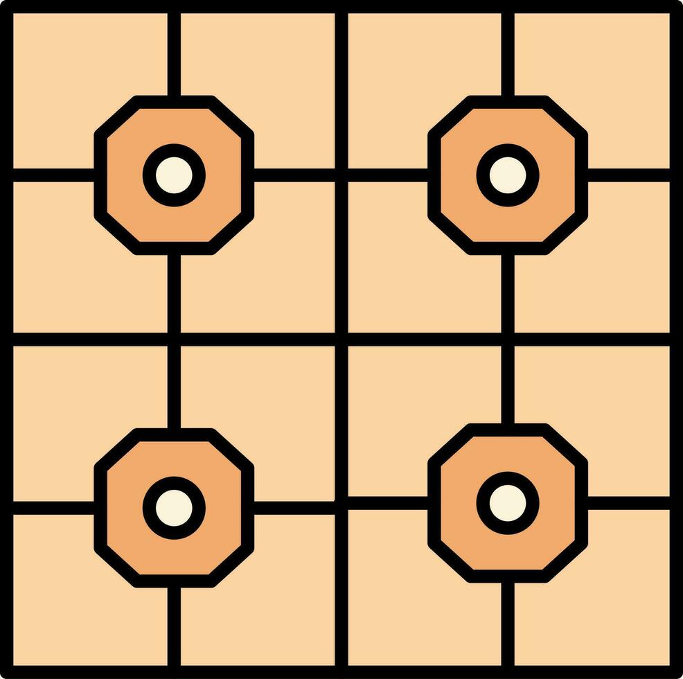Floor Tiles Line Filled Icon vector