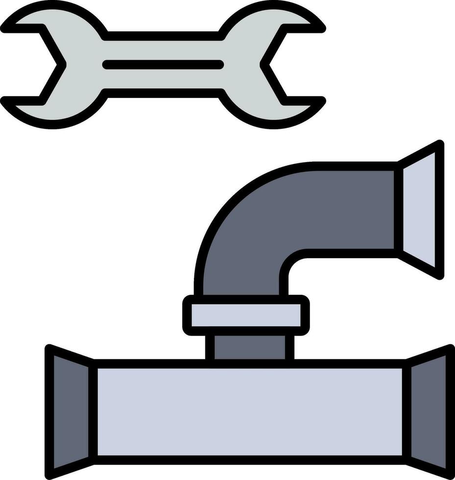 Plumbing Line Filled Icon vector