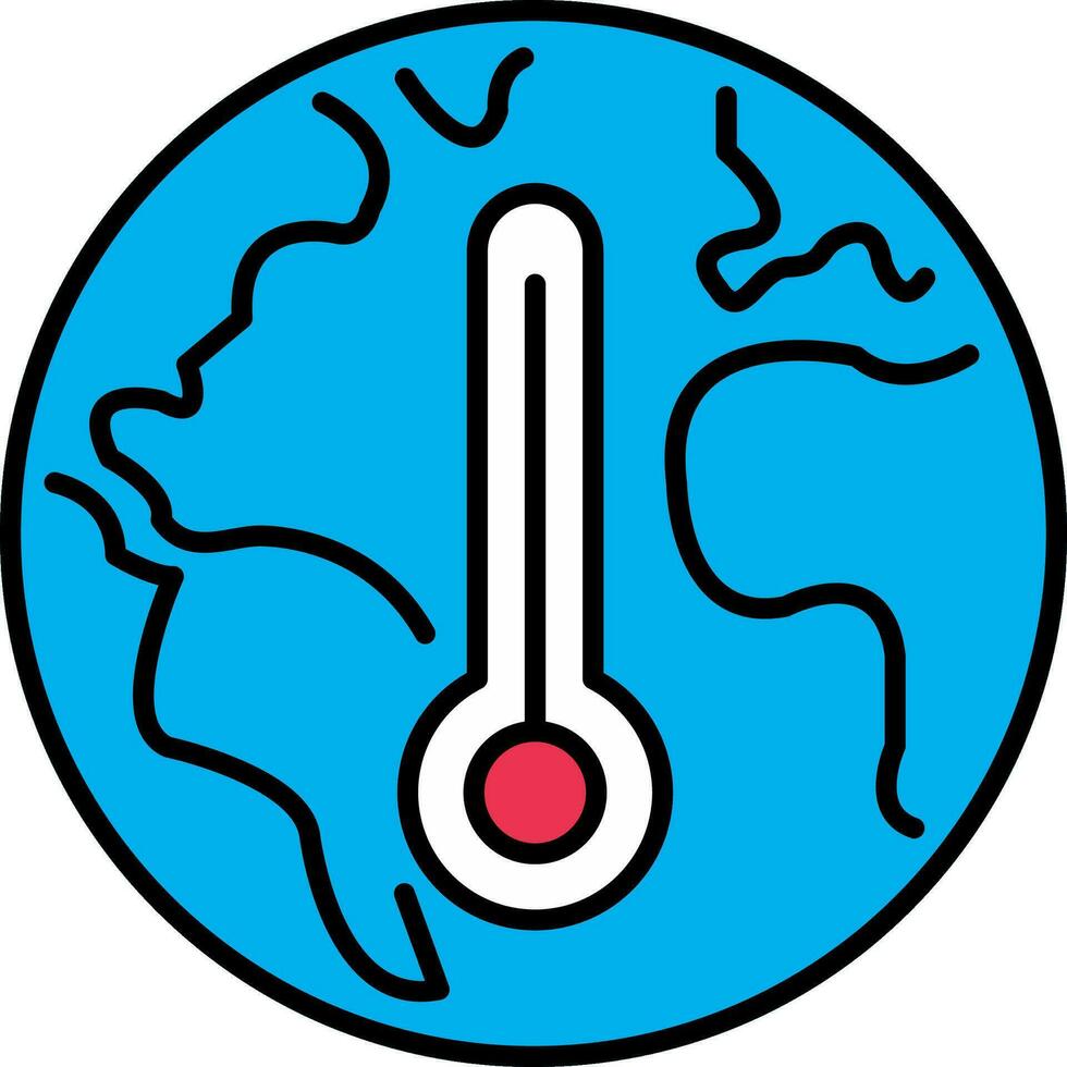 clima cambio línea lleno icono vector