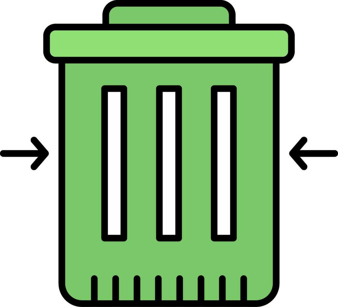 Waste Reduction Line Filled Icon vector