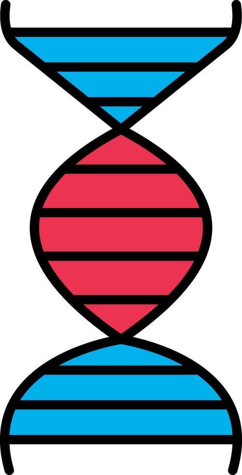 Dna Line Filled Icon vector