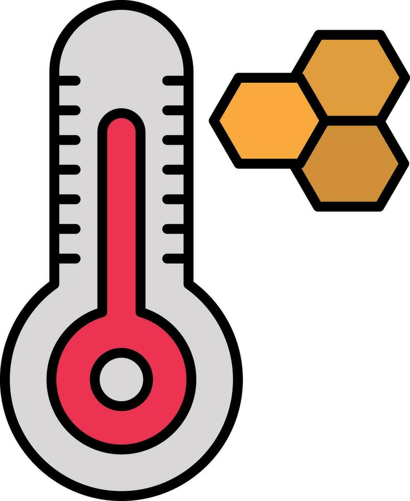 Thermometer Line Filled Icon vector