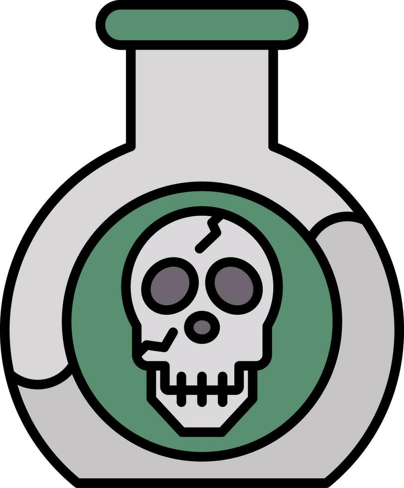 Poison Line Filled Icon vector