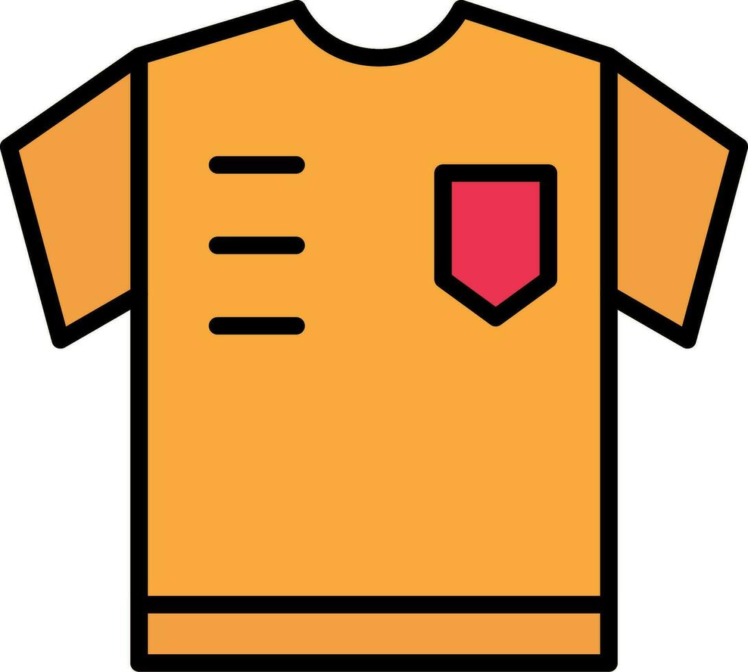 Referee Shirt Line Filled Icon vector