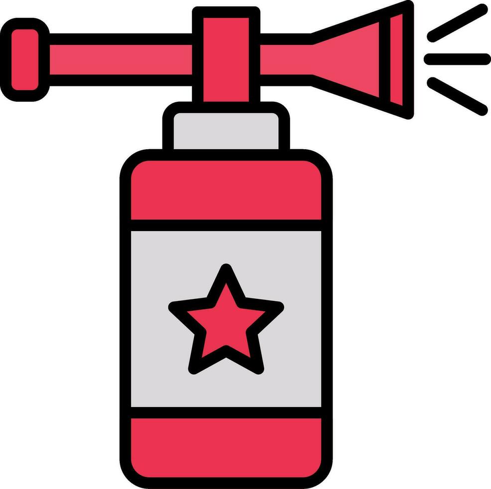 Air Horn Line Filled Icon vector