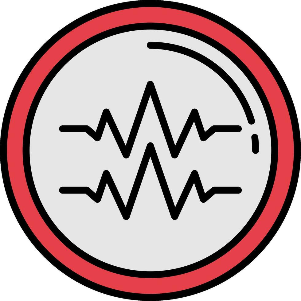 Sound Beats Line Filled Icon vector