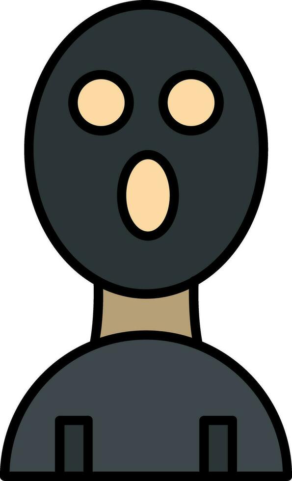 Balaclava Line Filled Icon vector