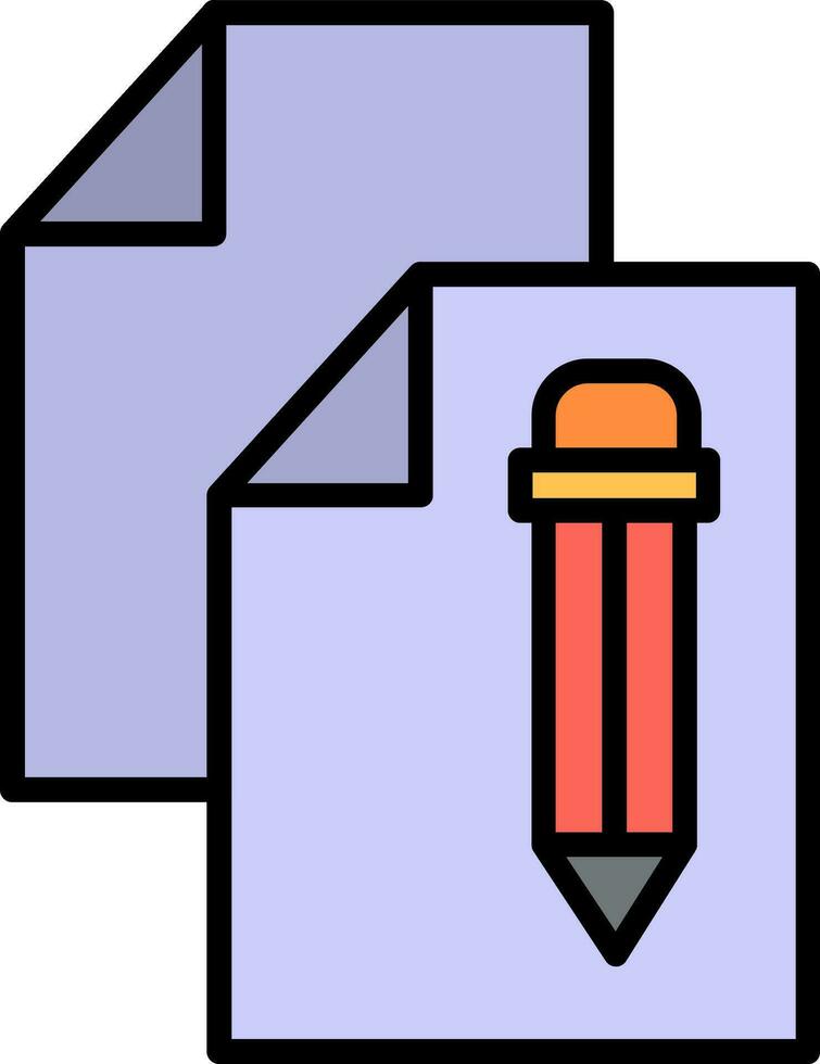 Copy Line Filled Icon vector