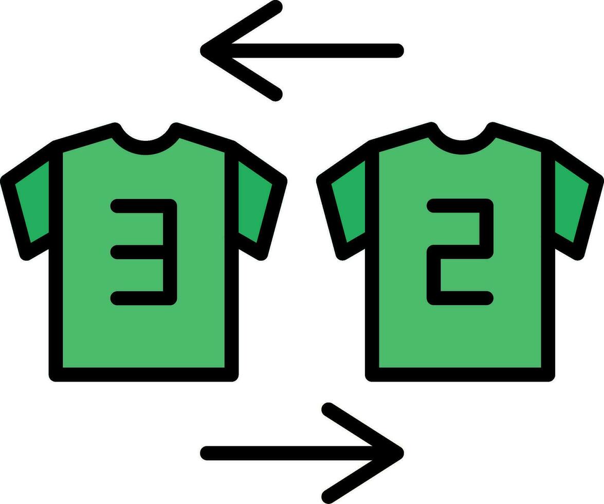 Substitution Line Filled Icon vector