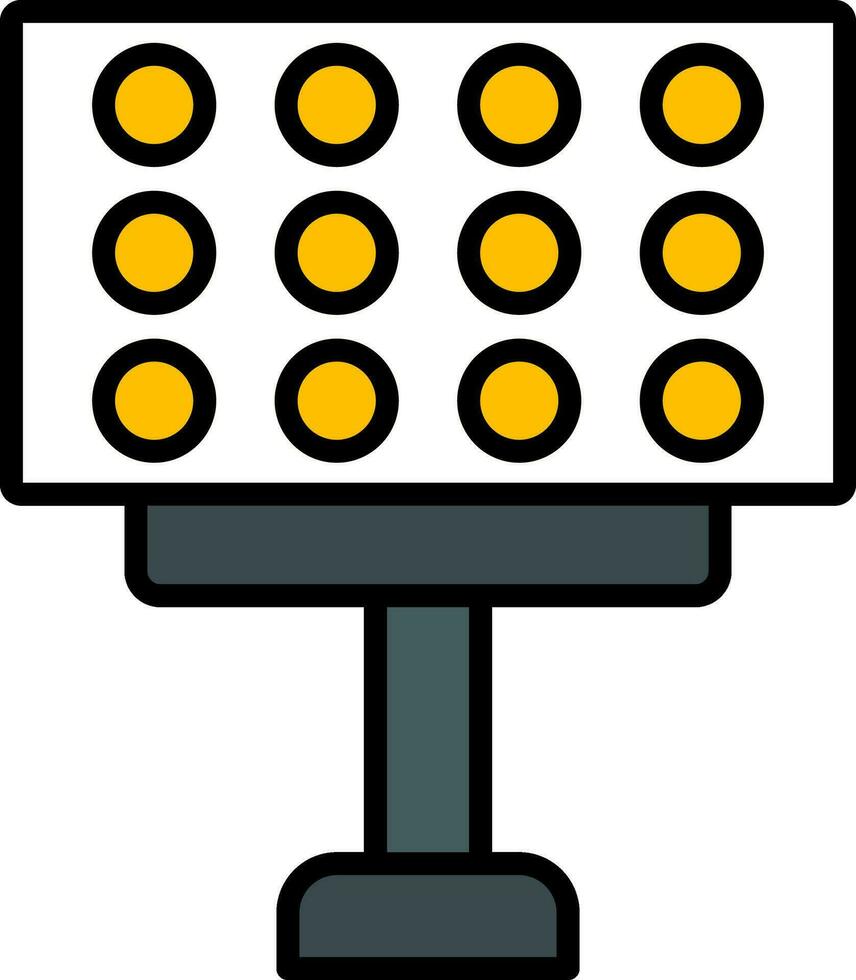 Stadium Lights Line Filled Icon vector