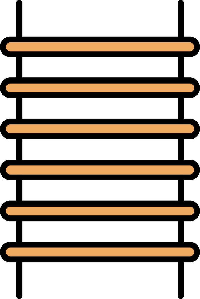 Step Ladder Line Filled Icon vector