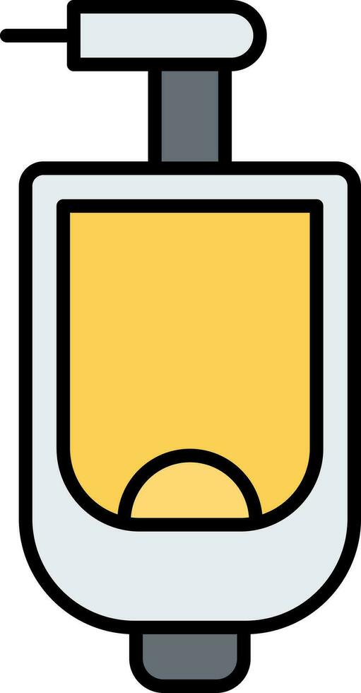 Urinal Line Filled Icon vector