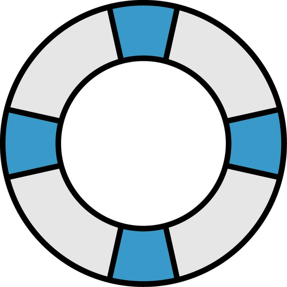 Life Saver Line Filled Icon vector