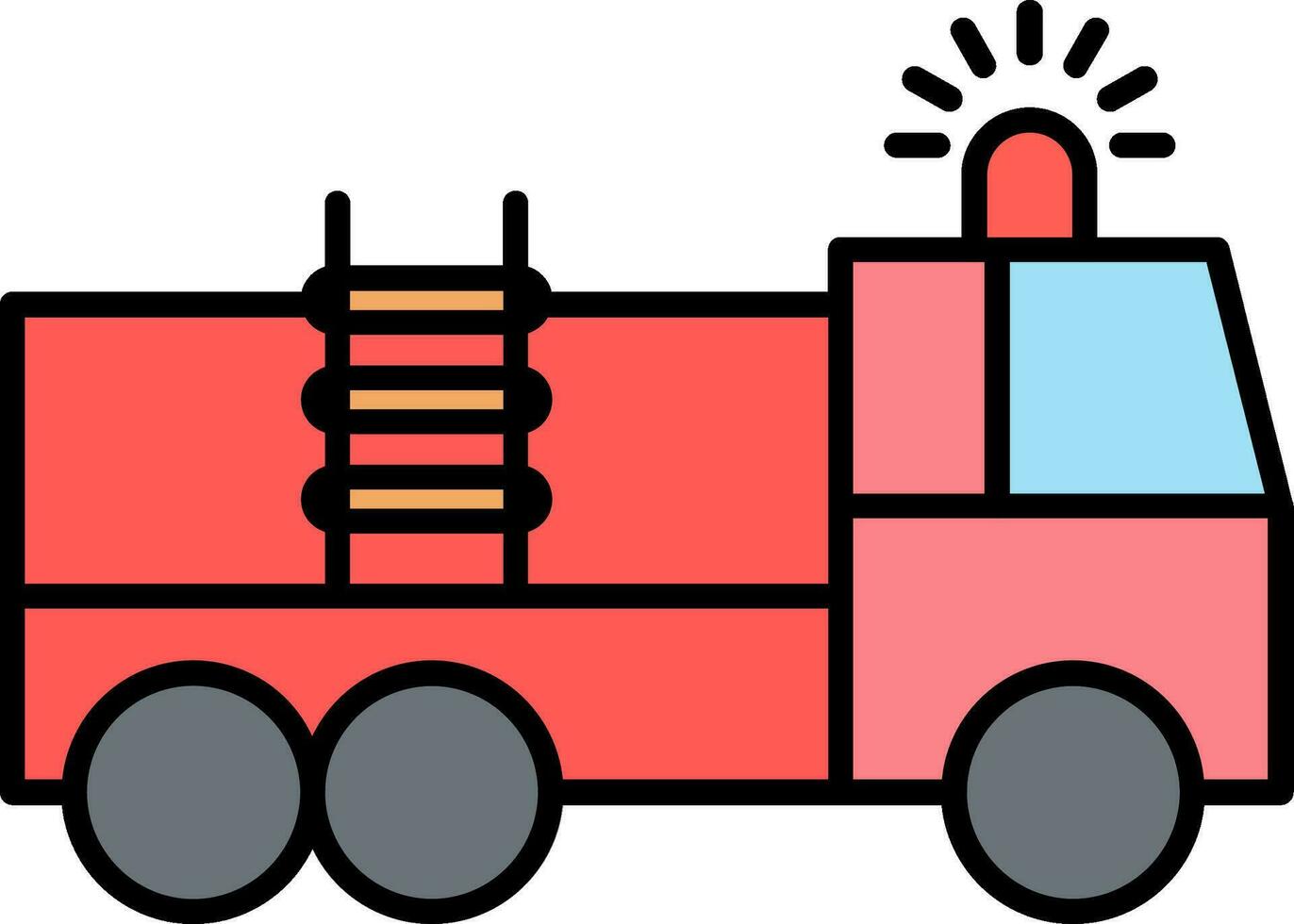 Firefighter Line Filled Icon vector