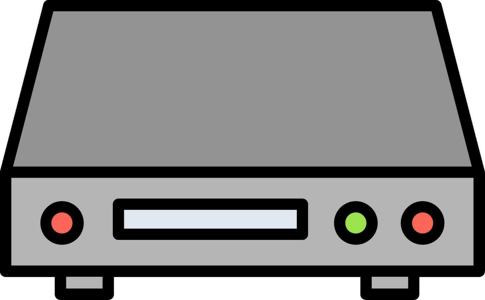 Dvd Player Line Filled Icon vector