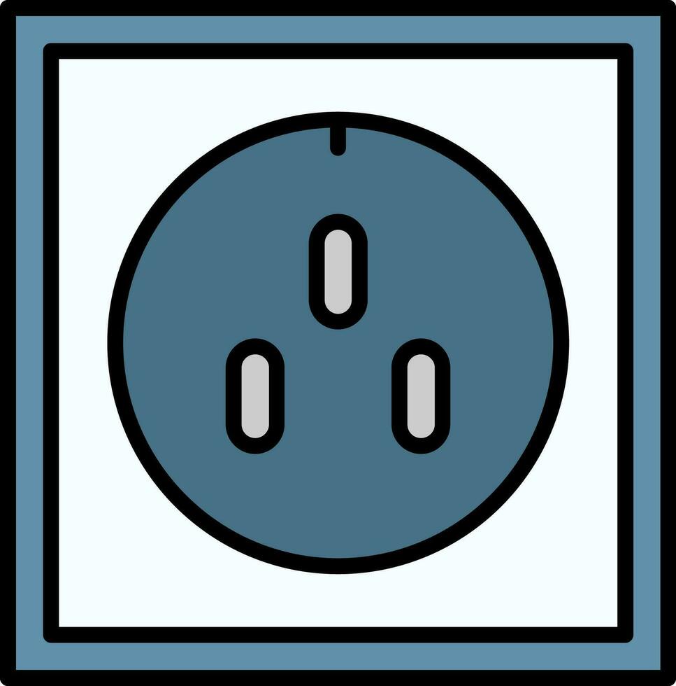 Socket Line Filled Icon vector