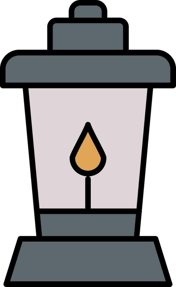 Lantern Line Filled Icon vector