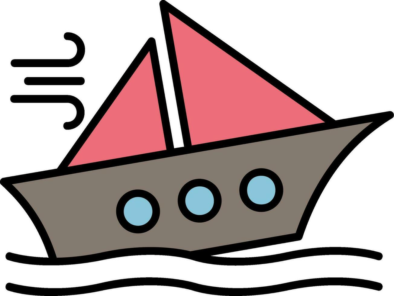 Shipwreck Line Filled Icon vector