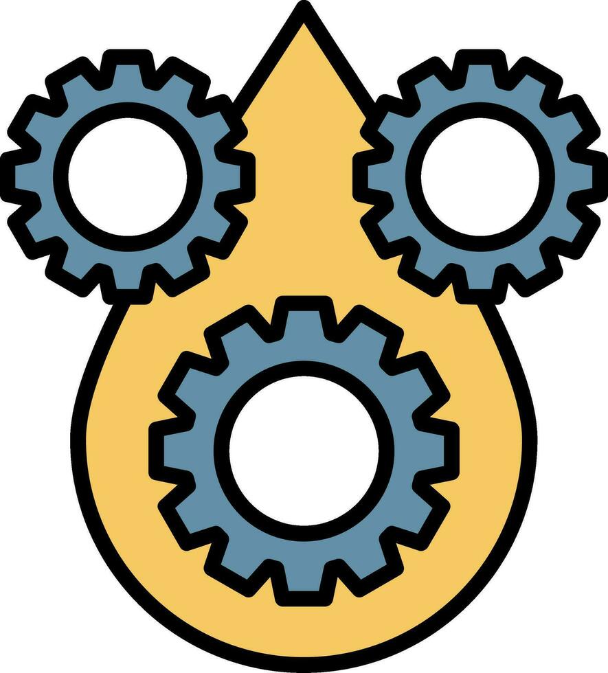 Lubricant Line Filled Icon vector