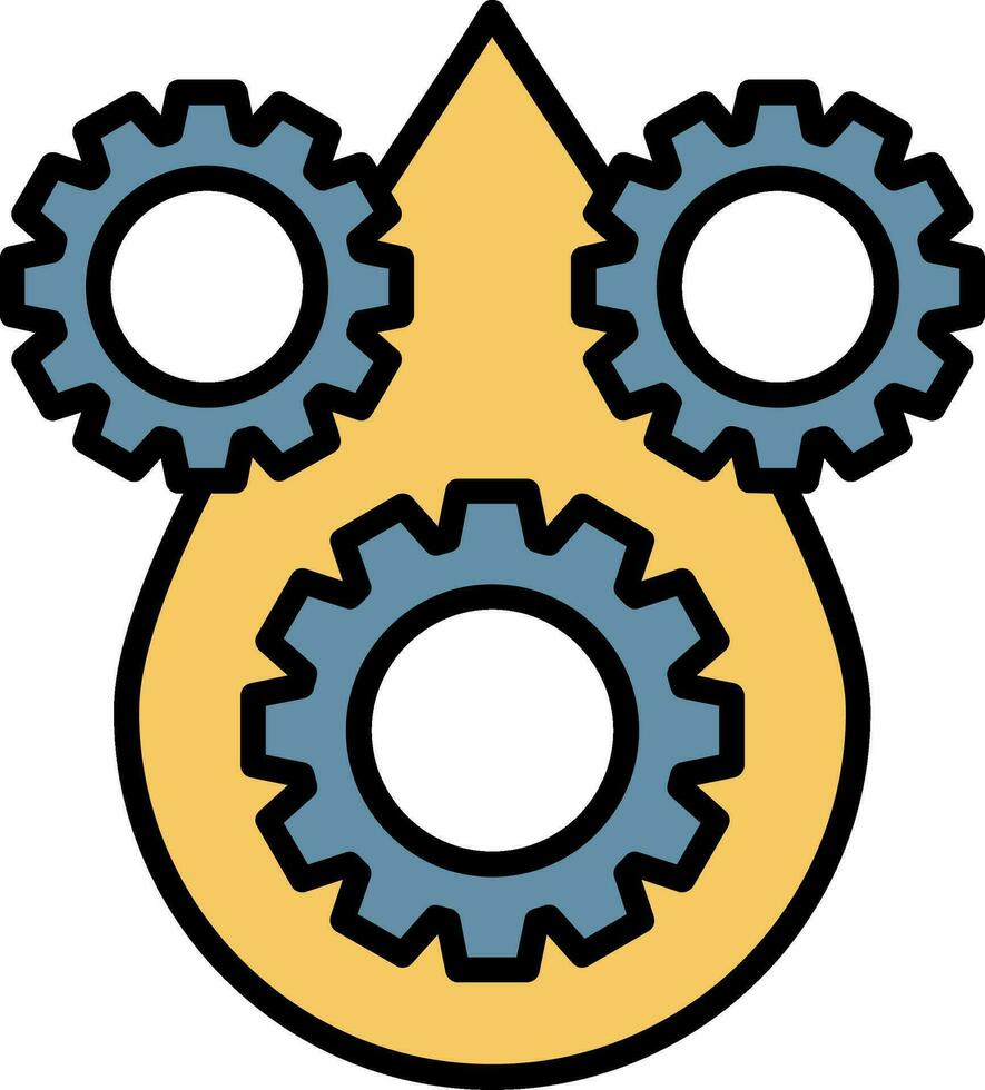 Lubricant Line Filled Icon vector