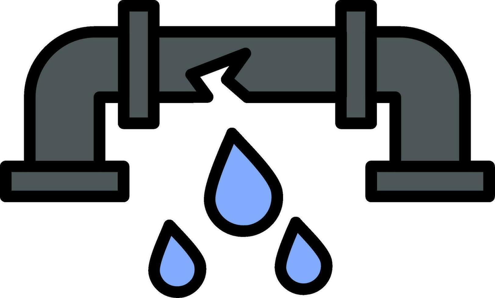 Leakage Line Filled Icon vector