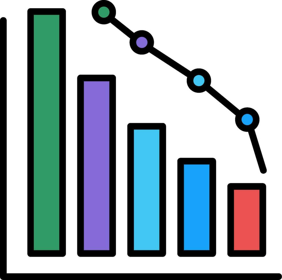 Decrease Line Filled Icon vector