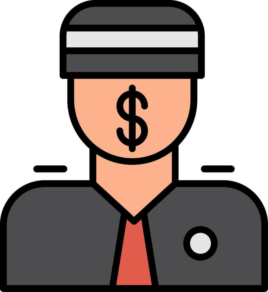 Bribe Line Filled Icon vector
