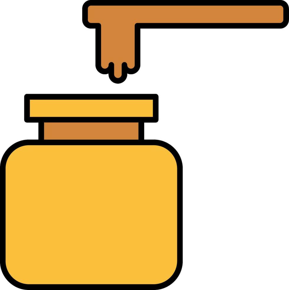 Wax Line Filled Icon vector