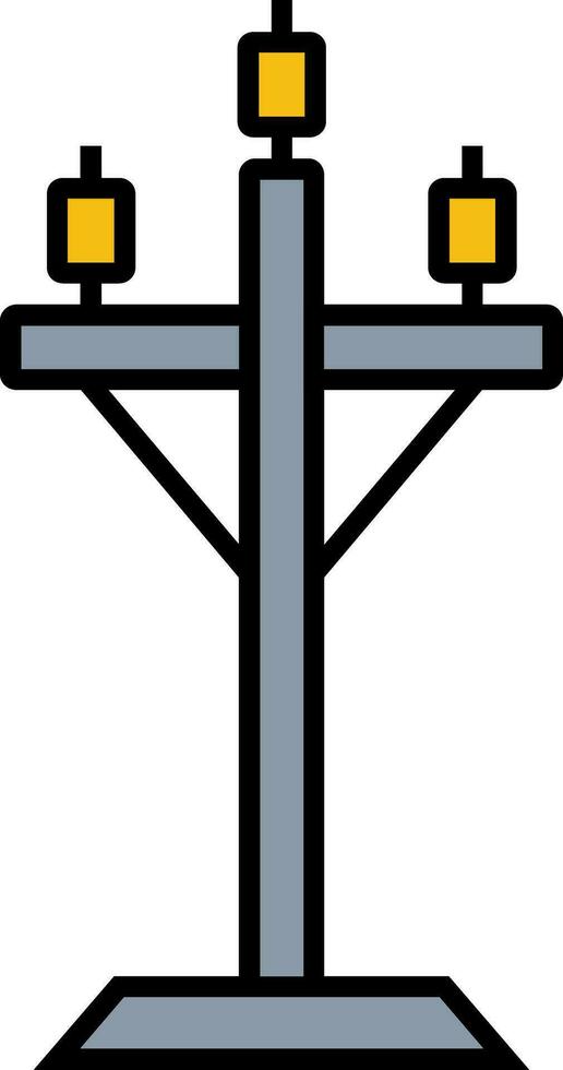 High Voltage Line Filled Icon vector