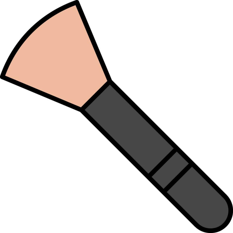 maquillaje cepillos línea lleno icono vector