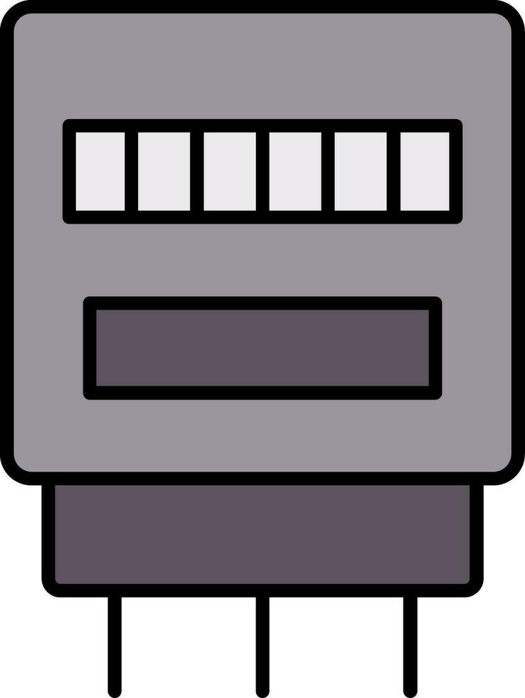 Electric Counter Line Filled Icon vector