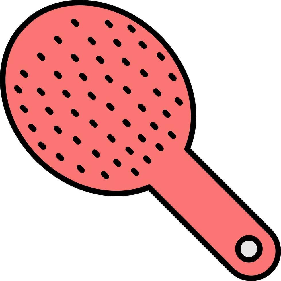 Hair Brush Line Filled Icon vector