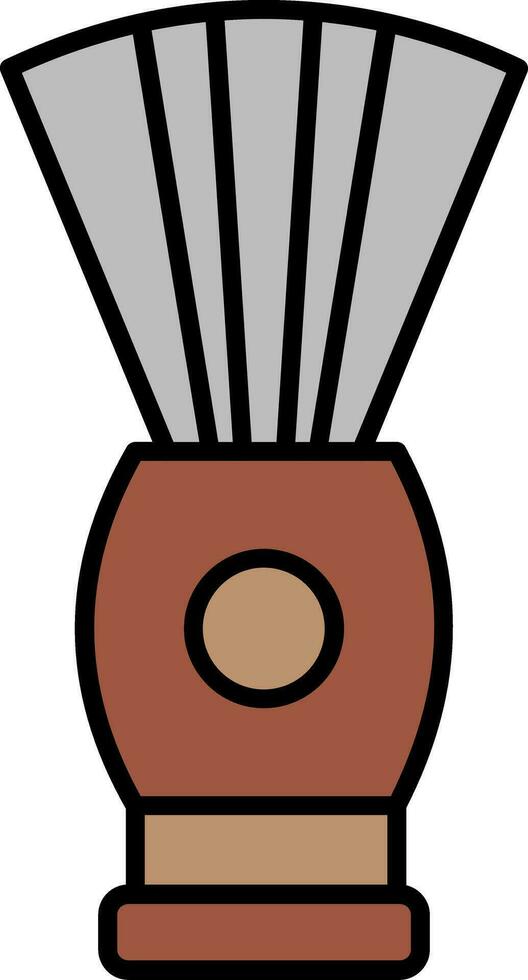 Shaving Brush Line Filled Icon vector