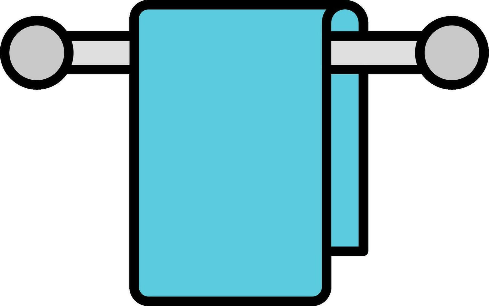 Towel Hanger Line Filled Icon vector