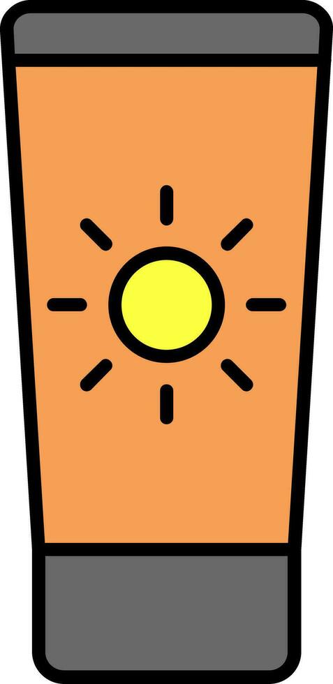Sun Cream Line Filled Icon vector