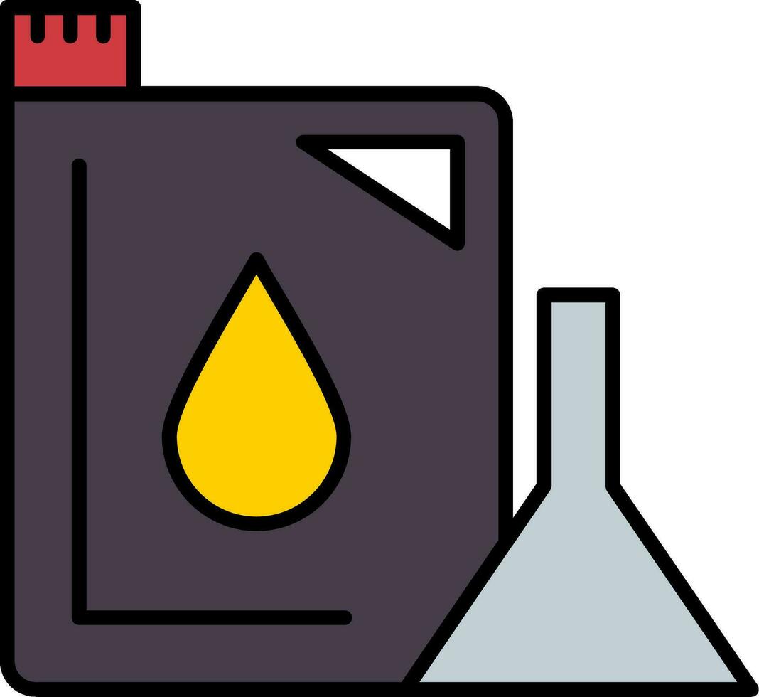 Machine Oil Line Filled Icon vector