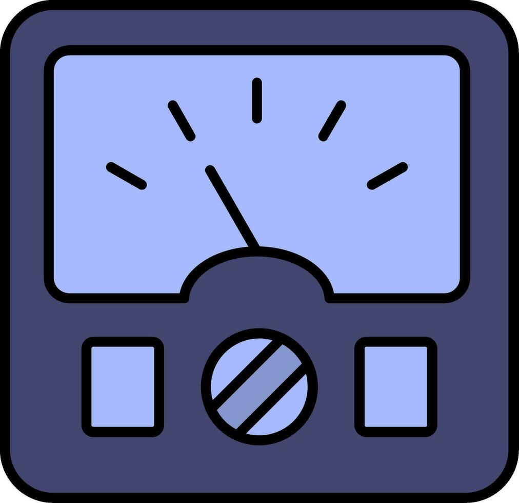 Ammeter Line Filled Icon vector