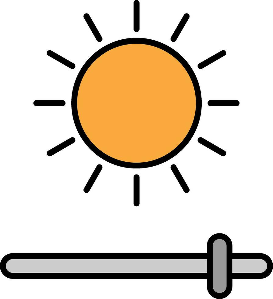 Intensity Line Filled Icon vector