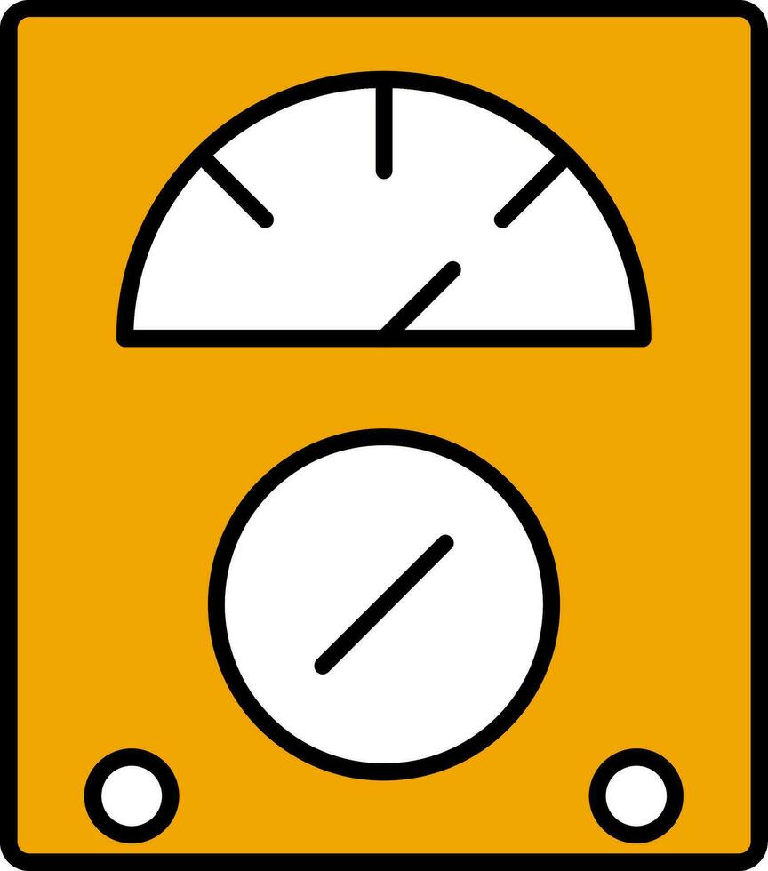 Voltmeter Line Filled Icon vector